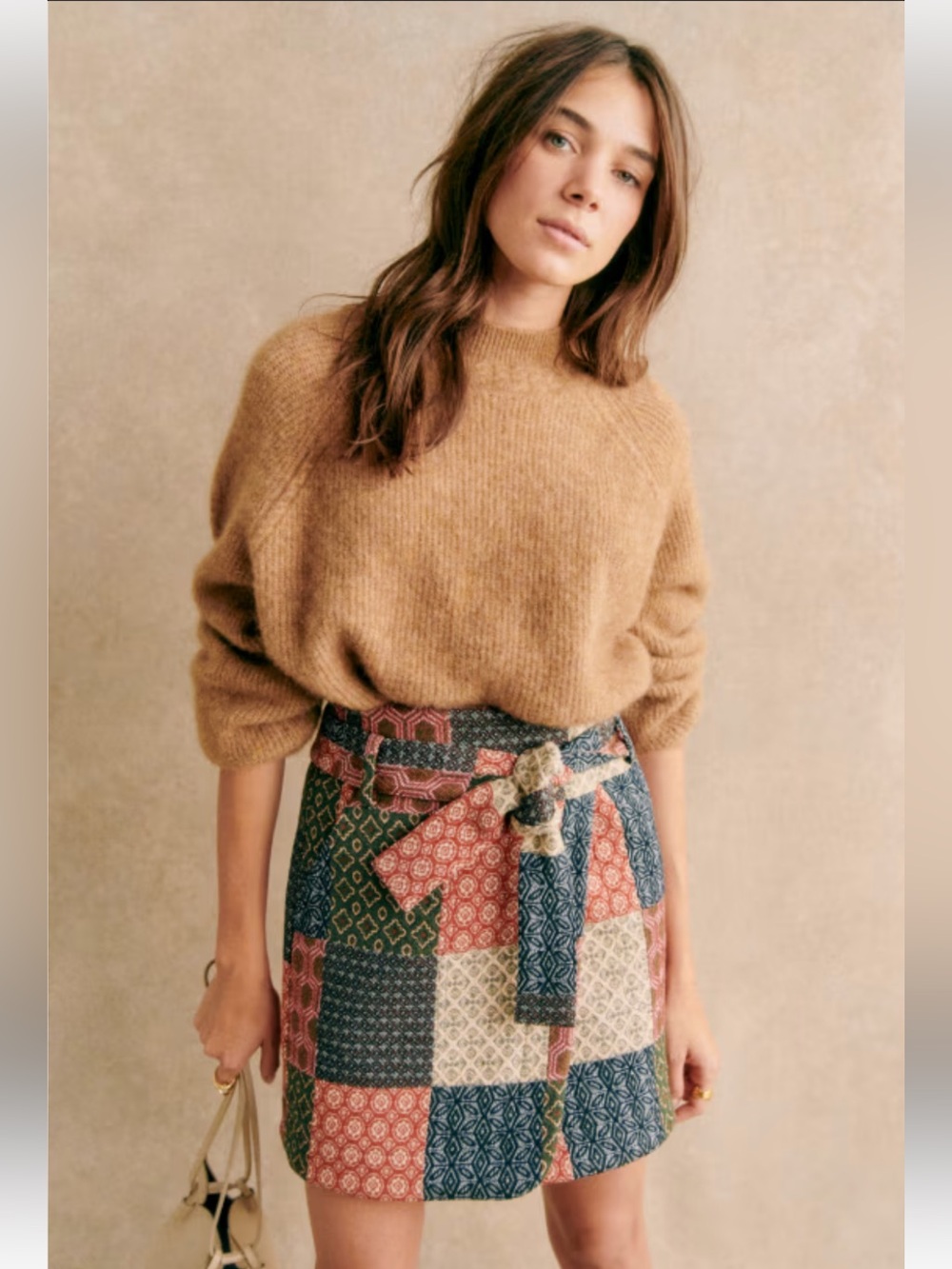 Sezane Leandra Skirt Dama Patchwork - Size 2